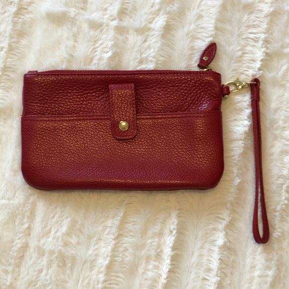 LODIS Olivia Pebbled Leather Wristlet Clutch Purse - Picture 3 of 7